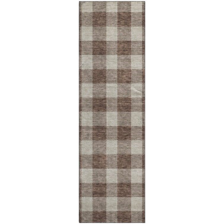 Premium Machine Washable Prisco Brown Rug