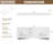 Quartz Stone 60" Rectangular Double Sink Vanity Top In Grain White With Undermount Ceramic Sink