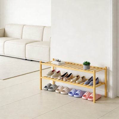 Range-chaussures empilable en bambou