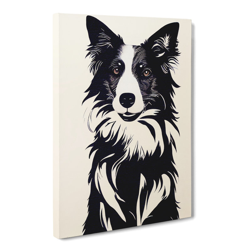 CAN-V0523-284X Border Collie Polygon - Wrapped Canvas Rectangle Print, 76cm H x 50cm W