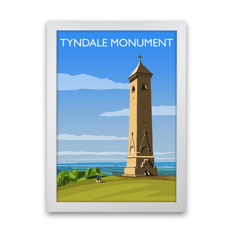 Tyndale Monument by Richard O'Neill - Print, 63cm H x 46cm W x 3cm D, White Framed