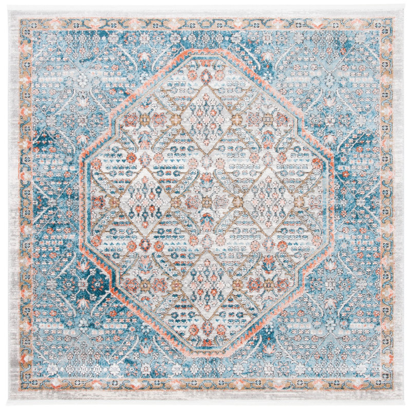 Quonochontaug Performance Oriental Rug, Square 6'7"