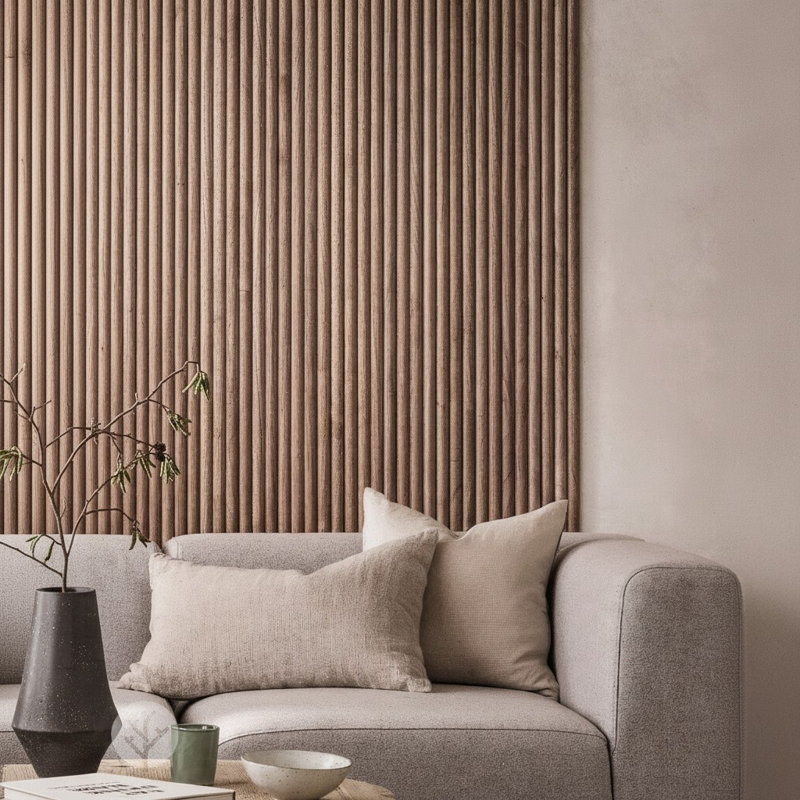 118 panneaux latéraux flexibles 118 x 11,8 po pour lattes murales en noyer huilé (paquet de 2 / 19,4 pieds carrés)