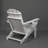 HDPE Folding Adirondack Chair With Dual Cup Holder-1548822708