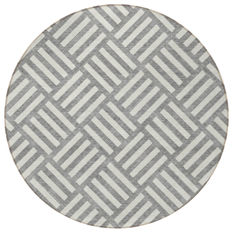 Tapis rond ivoire 8 po