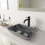 Lavabo de salle de bain rectangulaire en verre avec robinet H 10 po L 18 po x l 13 po x H 4 po Donatello-44835739-44823660