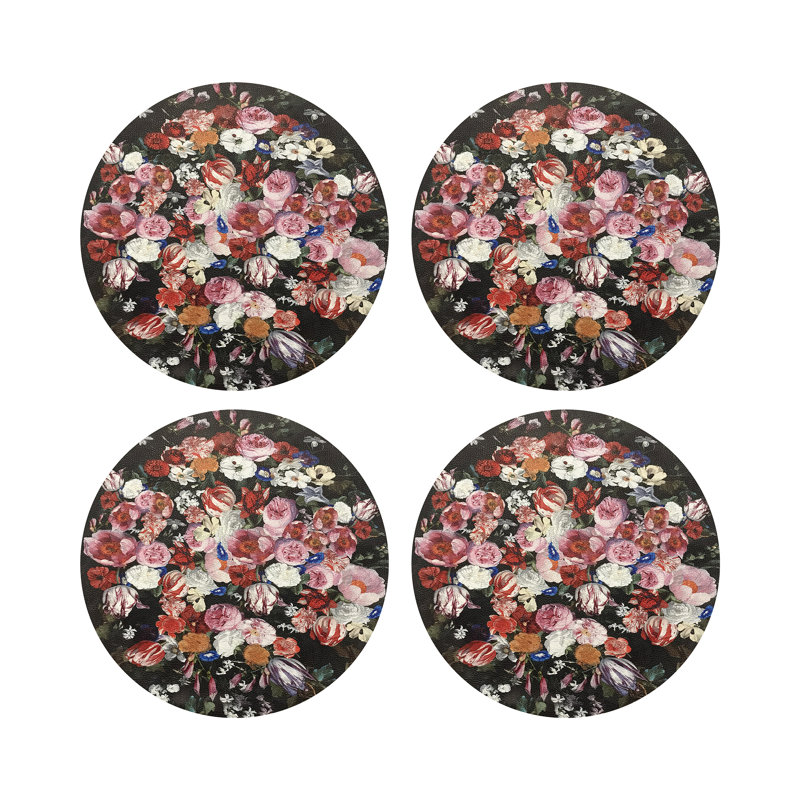 Festoon Flowers Pebble 16" Vinyl Placemat