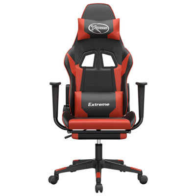 Gaming Chair with Footrest Faux Leather by Inbox Zero