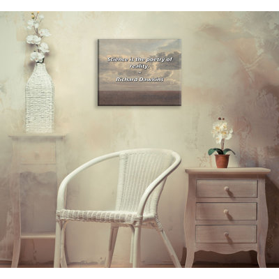 Artsy Quote "Science is the poetry of reality." By Richard Dawkins Gallery Wrapped Canvas