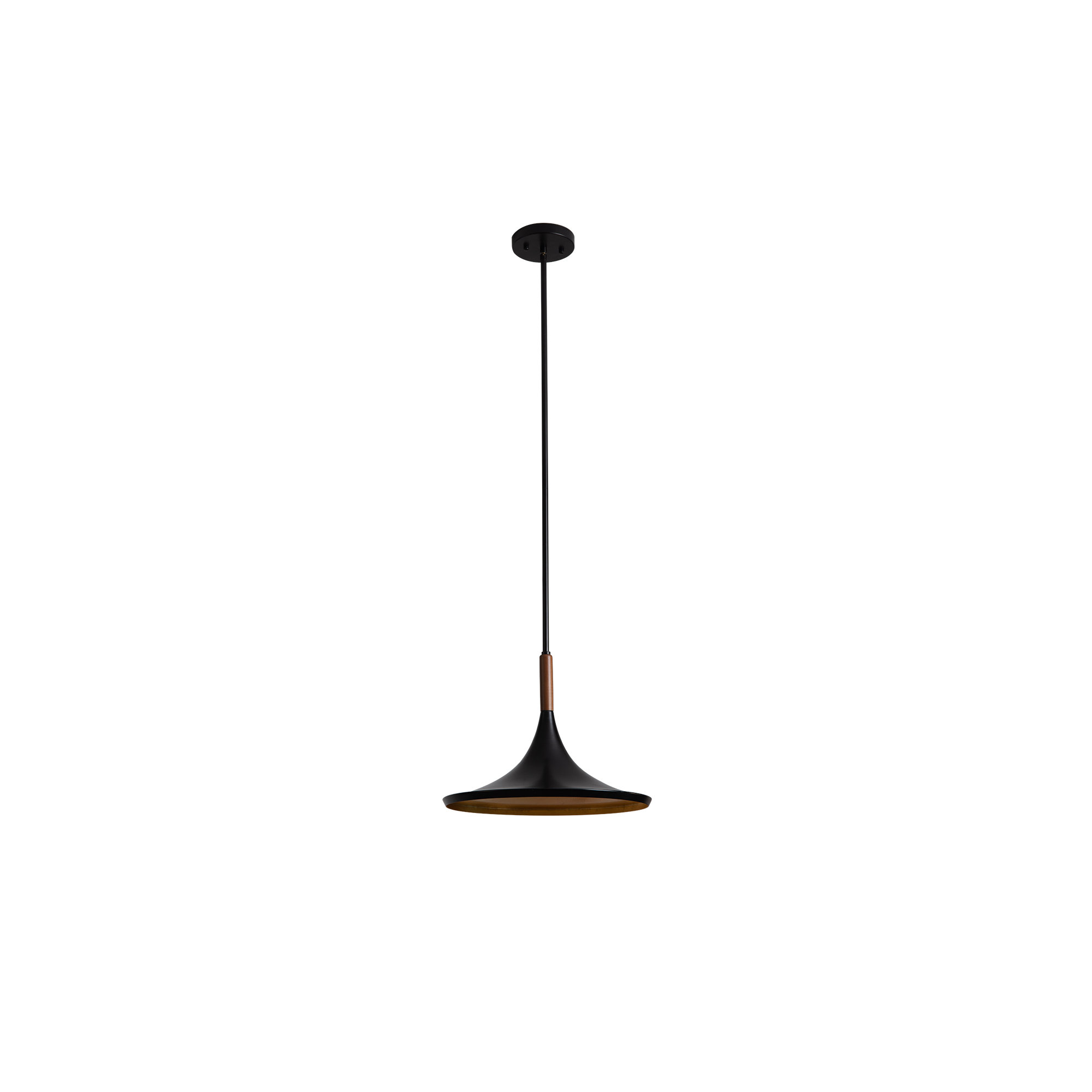 Lodi Pendant Light - Matte Black, Walnut, Large