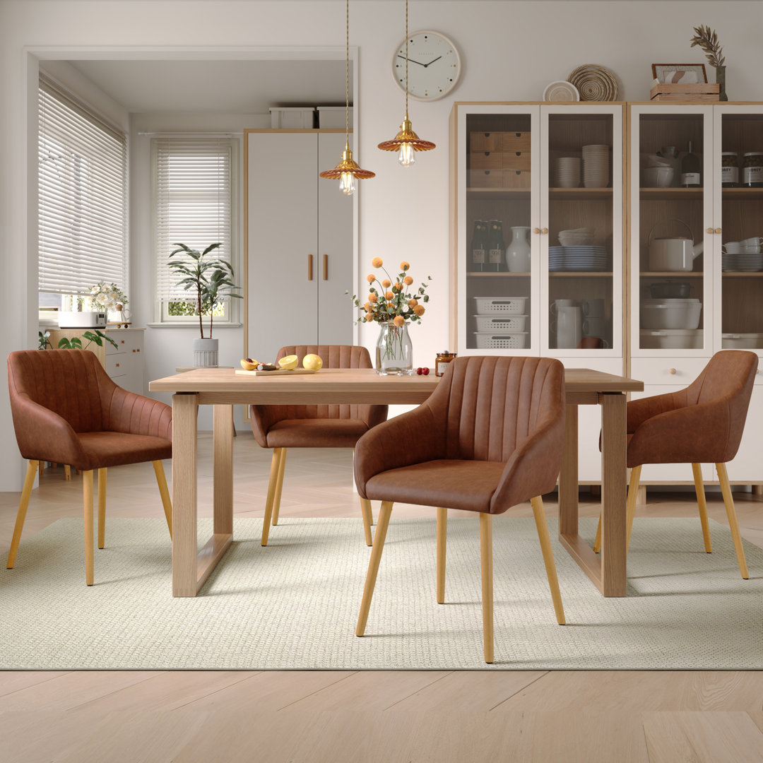 49.5cm H Faux Leather Upholstered  Dining Chair
