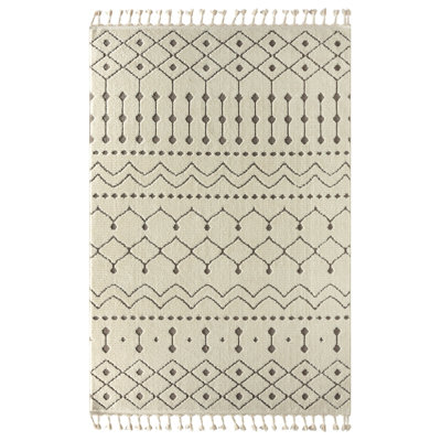 Tapis crème scandinave beige Videlle