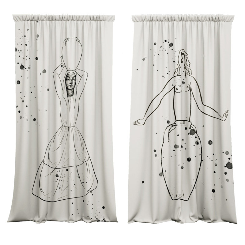 Cleidy Velvet Blackout Curtain Panel Pair, 148cm Width x 1900cm Drop