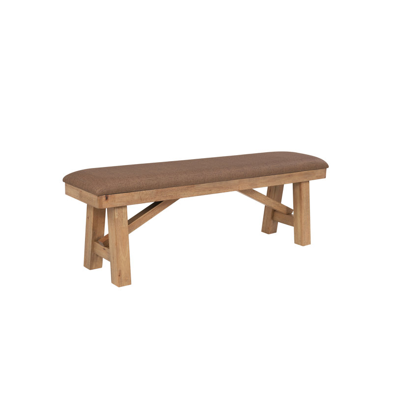 Banc de salle à manger en bois massif 58 pouces