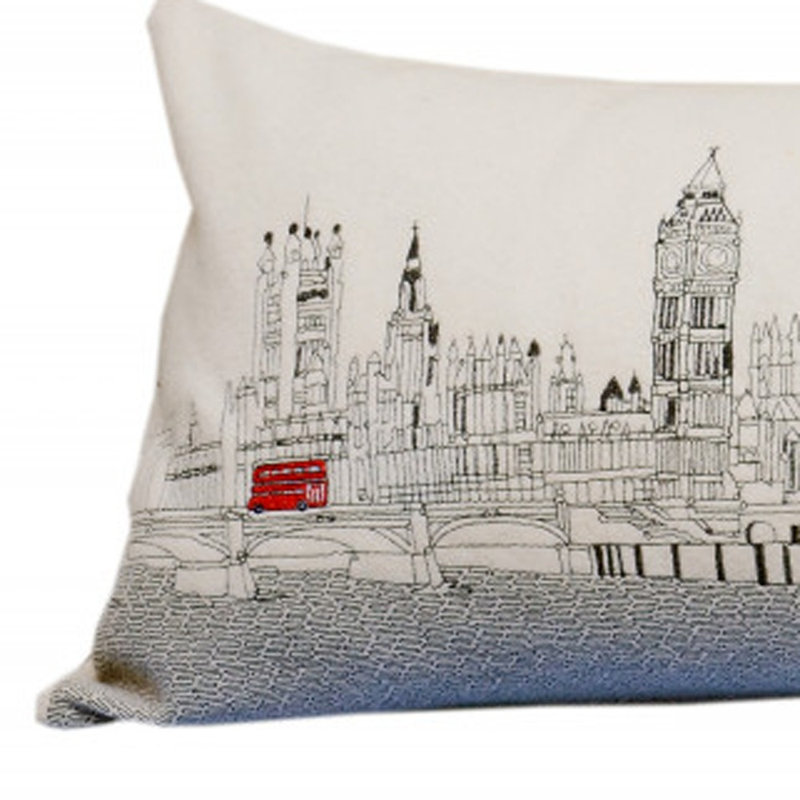 Coussin lombaire 14 "x 35" London, Crème, 14 po x 35 po, London Daylight