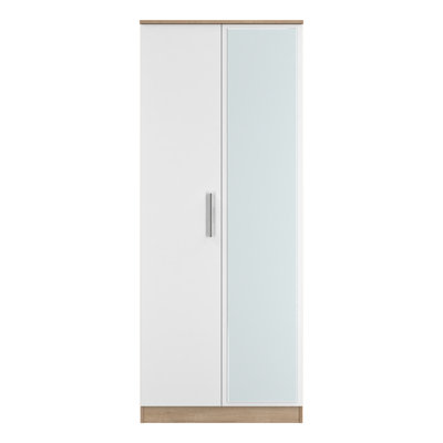 Fully Assembled Contrast 2 Door Wardrobe