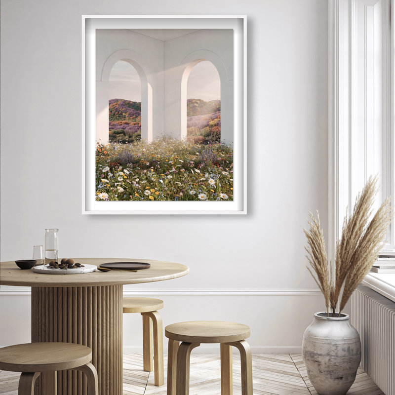 Sunlight Coming Through Framed Graphic Art, 21.5"H x 17.5"W, White Shadowbox