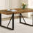 Rustic Industrial Rectangular Wood Dining Table For 4-6 Person, Thick Engineered Wood Color Tabletop And Black Metal Legs,Desk For Kitchen Dining Living Room-1270798355-1270798353