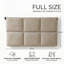 Tête de lit tapissier rectangulaire moderne en lin double, beige-1136044813-1136044851