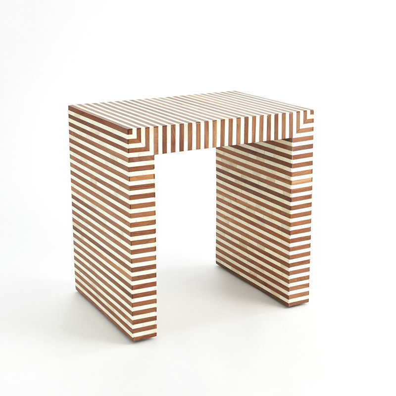 Sienna Nesting End Table-Walnut/Bone-Lg