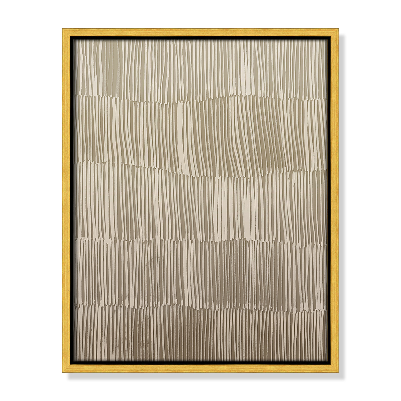 Linear Calm I Print by , 15.5" H x 12.5" W, Gold Floater
