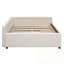 Lit plateforme double tapissier avec USB et 2 tiroirs