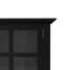 Armoire de rangement de style transitionnel de 62 po en bois massif avec portes vitrées et tablettes réglables Acadian-1531345187