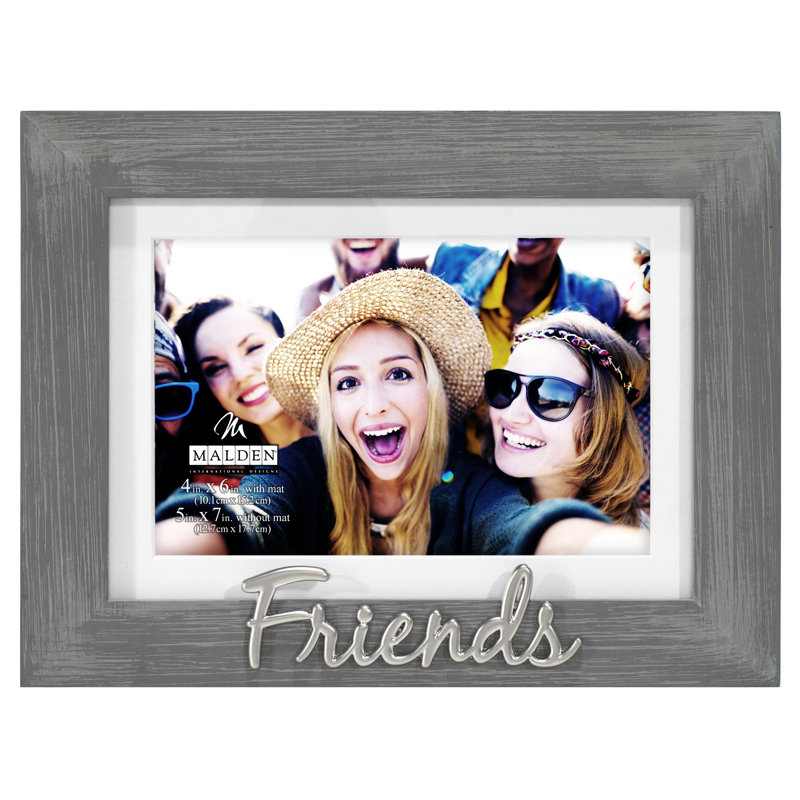Gray Wood Embossed Picture Frame