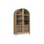 Armoire vitrée en bois de pin brésilien massif de 75 pouces, huche de ferme moderne et buffet avec portes en verre pour le rangement de la salle à manger et du salon