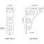 Support en fer forgé Tristan de l 2 po x P 5 1/2 po x H 8 po, (contreventement triple central), étain antique-30778889-30778896