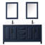 Ensemble de meuble-lavabo double 72 "avec miroir Daria-70404270-48462083-70404273