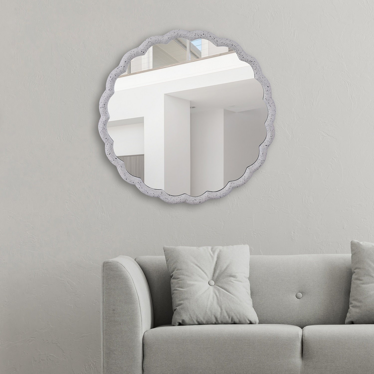 Accent Mirror, 32" x 32", White