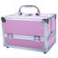 SM-2176 Boîte à bijoux en aluminium - Boîte à bijoux - 9,06 po x 5,91 po x 5,91 po - Bois - 1 pièce - Boîte à bijoux - Rose - Plusieurs compartiments-133701961