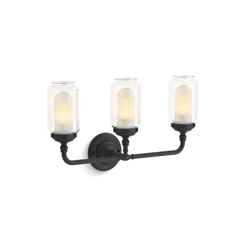 Artifacts 23 In. Three-Light Sconce, Matte Black