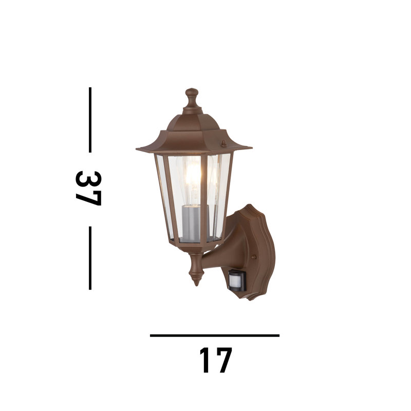 Naber 37cm H Outdoor Wall Lantern, Bronze