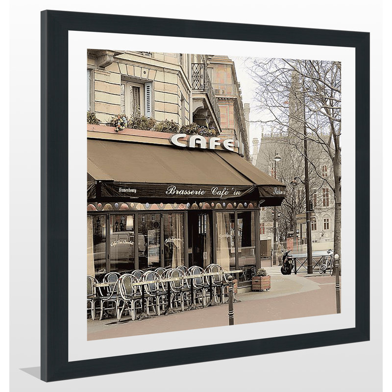 « brasserie paris i » par alan blaustein,, reproduction de photo encadrée, H 27,5 po x l 27,5 po x P 0,75 po