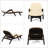 Wicker-Style Outdoor Chaise Lounge with Cushion, Weather-Resistant Lounger-814246007-814245960