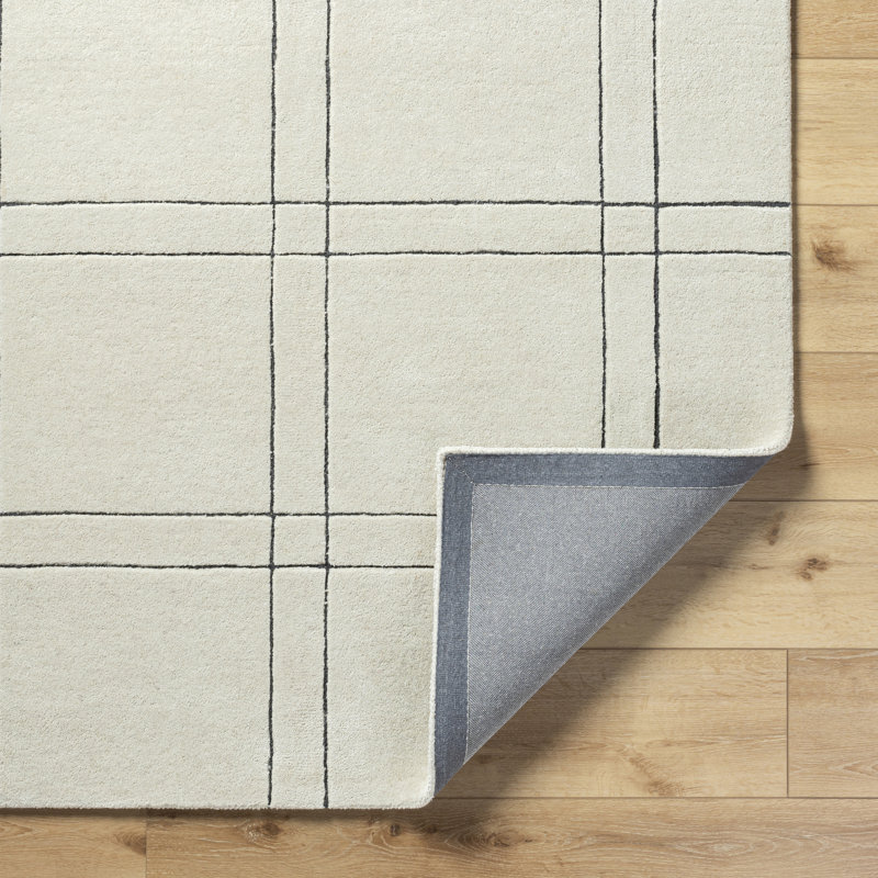 Sioeli Wool Geometric Indoor Rug, Rectangle 2' x 3'