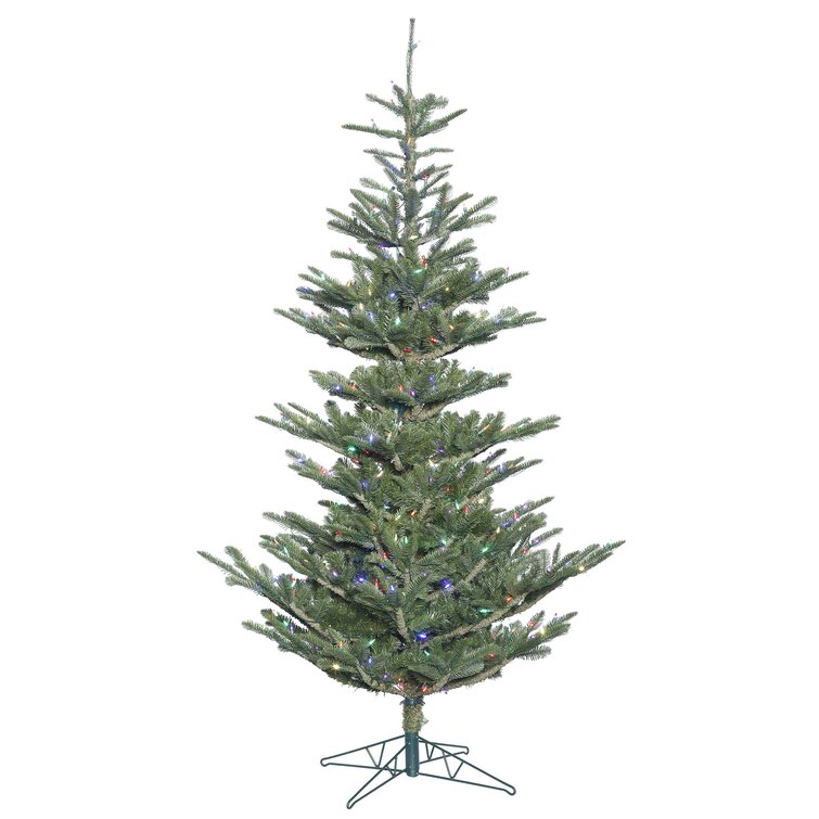 Vickerman Alberta 7.5' Green Spruce Artificial Christmas Tree with 400  Multi-Colored Lights with LED Perigold