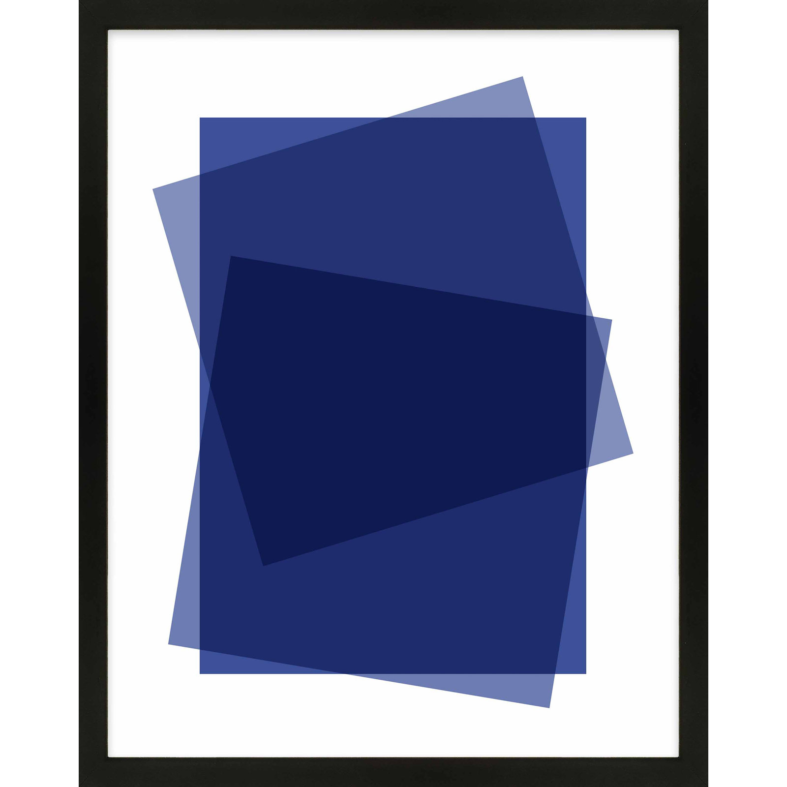 Indigo Kami by Jacques Pilon, Black Framed Paper, 38" H x 30" W