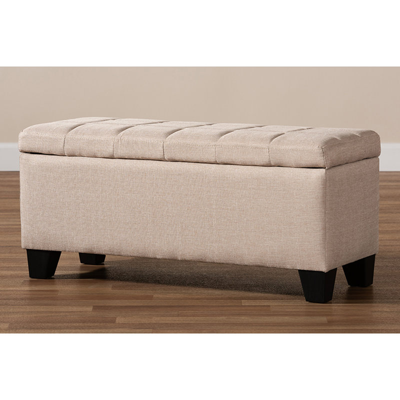 Kanyi Upholstered Ottoman, Beige
