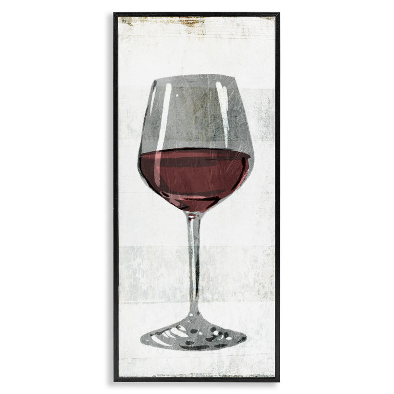 «Rustic Kitchen», verre à vin rouge, estampe numérique par Milli Villa, Noir, noir, noir, noir, H 24 po x l 10 po
