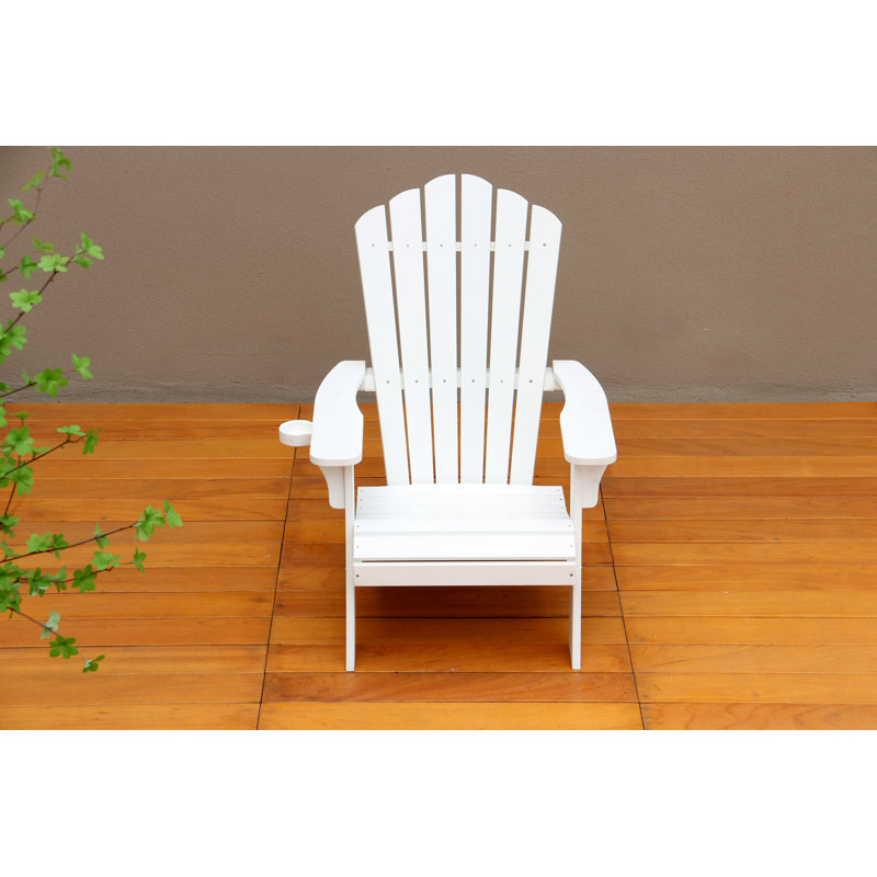 Polystyrene Adirondack Chair, White