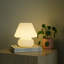 Glass Mushroom Table Lamp, Standard, White Stripe-1277167704