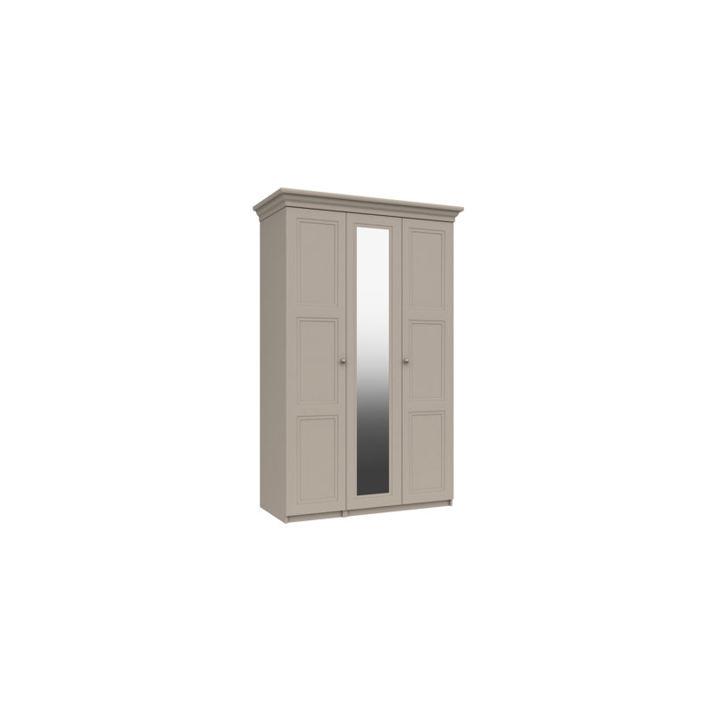 Adnan 3 Door Manufactured Wood Wardrobe, Fired Earth