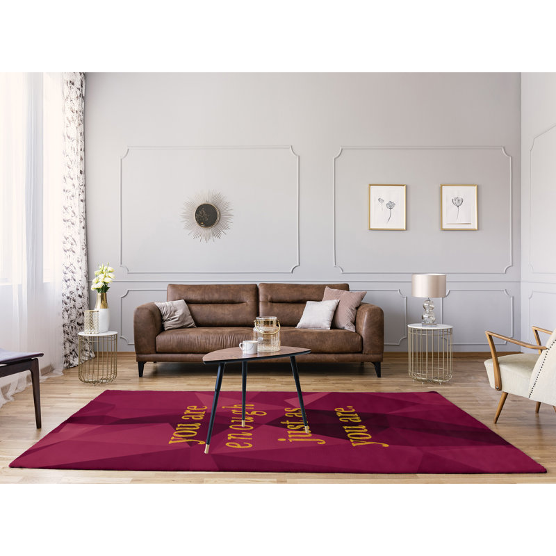 Faux gemme vous êtes assez tapis poly-chenille, Rectangle 5 pi x 7 pi