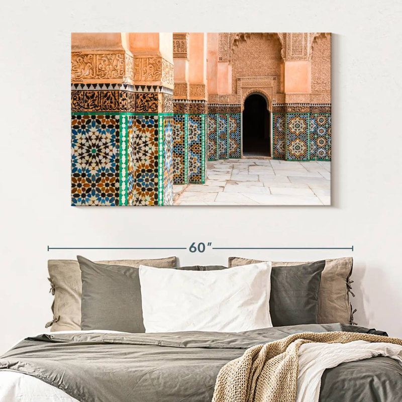Mosaïques de la cour marocaine Nicci, H 34 po x l 51 po
