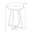 Table d'appoint, côté, rond, bout, table de chevet, lampe, salon et chambre à coucher, stratifié noir, métal noir
