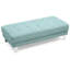 Siège bleu sarcelle de style moderne - 57 po x 28 po x 16 po, rembourré de mousse, recouvert de tissu, sans assemblage, option confortable et élégant pour un tissu supplémentaire, rassemblements idéaux