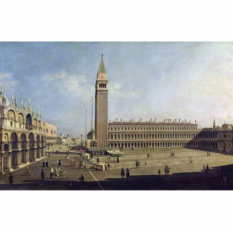 Adhésif décoratif Canaletto Piazza San Marco (18ème), H 45,5 po x l 72 po